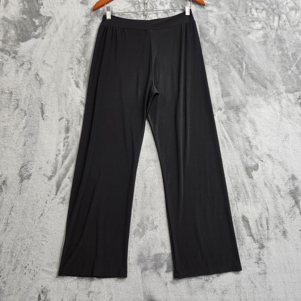 Vintage Christine Gerard Pants Womens M Black Pull Straight Leg Stretch Knit - Picture 4 of 12